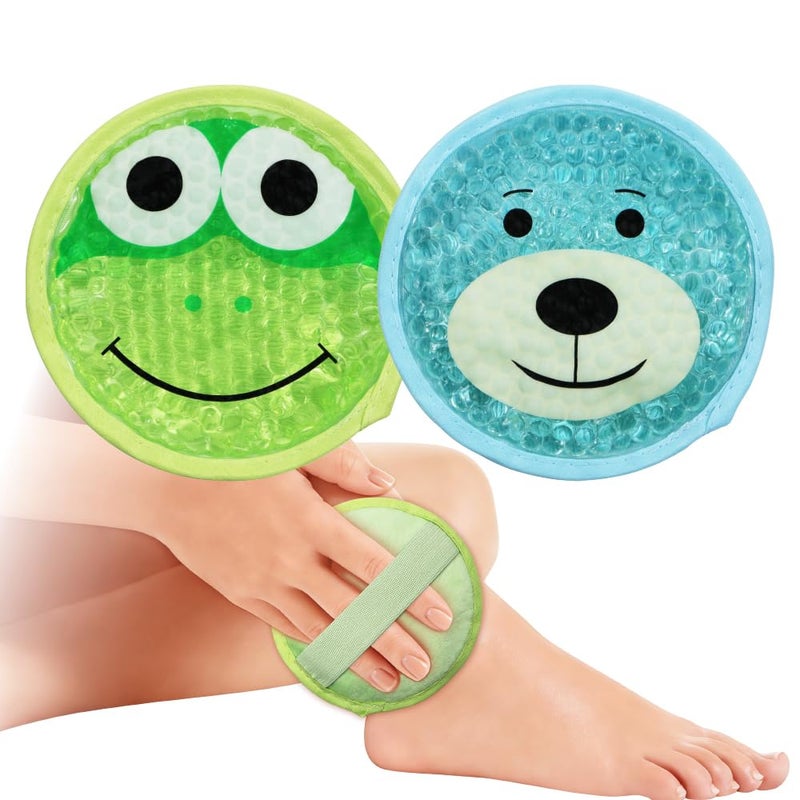SEIWEHIDO Gel Ice Pack for Injuries 2 Packs Cute Reusable Hot Cold Gel Packs for Fever Pain Relief Wisdom Teeth First Aid and Neck Head Arms Legs Knee Ankle - Image 1